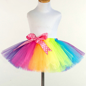 Falda de Tul para Niñas al por Mayor en China, Falda de Tul con Lazo y Arcoíris para Niñas, Falda de Tul Colorida y Esponjosa para Niñas - Product Image 2