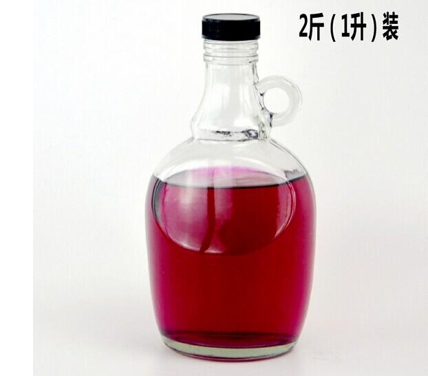 Haonai 1.5L/2L Wine JUG Growler Beer Glass Jug with Plastic Lid Can Be Frosted