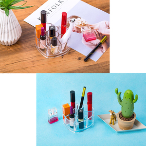 Organizzatore di smalto per unghie con rossetto a forma di cuore in acrilico trasparente, <span class=keywords><strong>porta</strong></span> <span class=keywords><strong>pennelli</strong></span> per cosmetici <span class=keywords><strong>e</strong></span> trucco - Product Image 6
