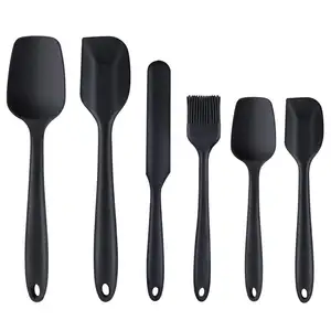 Ensemble de spatules en silicone antiadhésives 6 pièces spatules en pot outils de cuisine pour la cuisson et la pâtisserie tapis en silicone outils de cuisine gadget