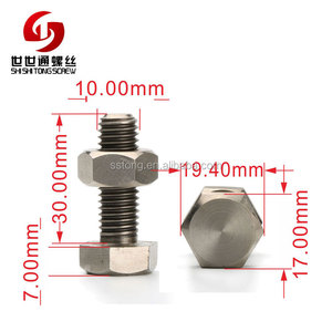 Hexagon Kepala Mesin Baut Sekrup dan Mur M4 M6 M8 Titanium M1 M2 M3 M4 M5 atau Disesuaikan DIN OEM CN;GUA Polos 332