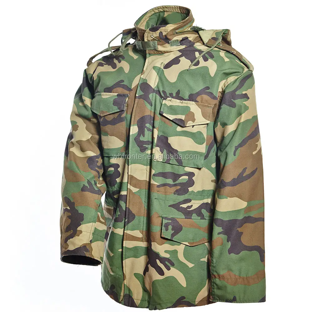 Водонепроницаемый лесной камуфляж M-65 Полевая куртка, детская парка для мужчин в стиле милитари зимняя куртка с теплым вкладыш