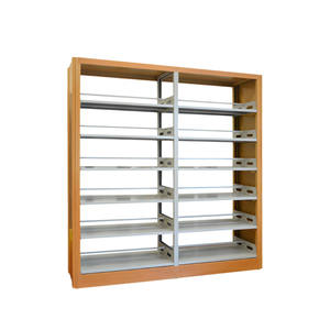 Libreria Moderna a 6 Ripiani Bifacciale in <span class=keywords><strong>Metallo</strong></span> con Portariviste per Scuole - Product Image 4