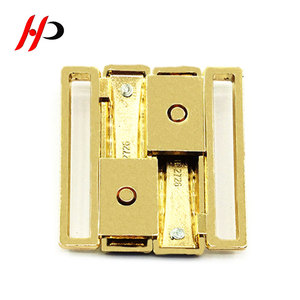 Hebillas de cinturón entrelazadas chapadas en oro de lujo de Metal de fabricante personalizado de China, abrigo de mujer de aleación de Zinc, sujeción de cintura elástica - Product Image 3