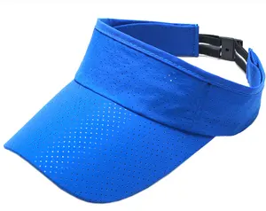 Wholesale summer breathable athletic air hole microfiber soft and light sun cap visor