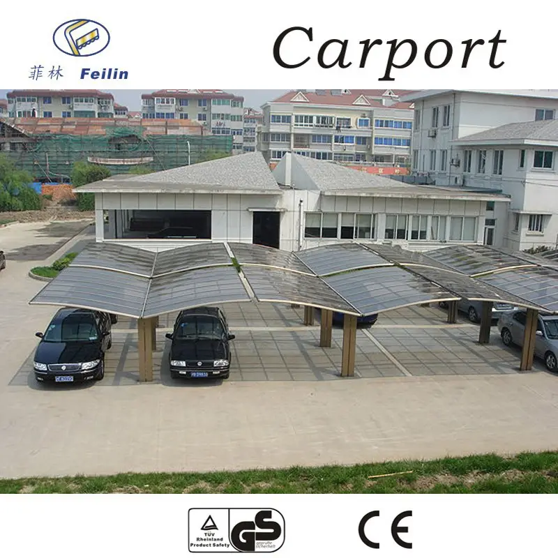 100 % anti- uv metalen frame oprit poort luifel carports voor meerdere auto's parkeren