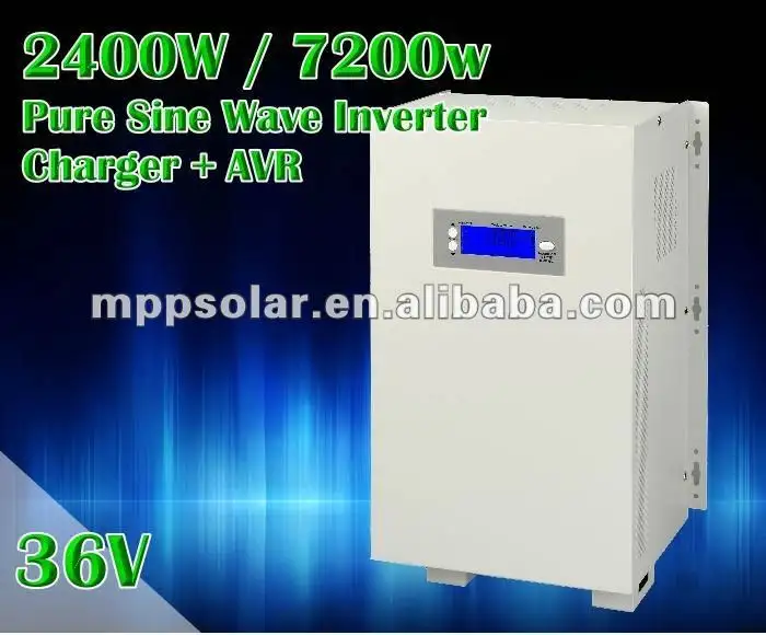 2400w surge 7200w чистая Синусоидальная волна инвертор UPS off grid inverter 36v AVR