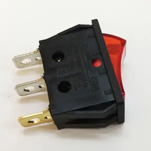 Toweiレッドスイッチサプライヤー13A〜250V 6A〜250V t105 3ピン2ポジションシルバーコンタクトON OFFコーヒーメーカー用ロッカースイッチ