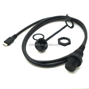 Cable de Extensión <span class=keywords><strong>USB</strong></span> Tipo <span class=keywords><strong>Micro</strong></span>-B de 30 cm, Impermeable, <span class=keywords><strong>Micro</strong></span> <span class=keywords><strong>USB</strong></span> de 5 Pines Macho a <span class=keywords><strong>Micro</strong></span>-B Hembra, para Montaje en Panel, para Cámara, Computadora, Cargador - Product Image 4