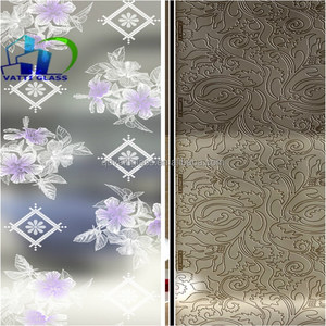 Verre de fenêtre décoratif sablé pour salle de bain, verre de fenêtre incassable, verre de fenêtre à motif sablé, au mètre carré - Product Image 4