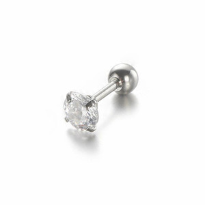 Moda per bambini 316L in acciaio inox per il corpo di nozze <span class=keywords><strong>Piercing</strong></span> gioielli stella cuore tondo zircone Tragus cartilagine orecchini - Product Image 3
