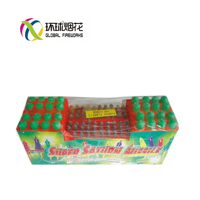 GFSM092 92S Super Saturne Haute Qualité Étape Greatwall Missiles Sifflement Crépitement 1.4G UN0336 Liuyang Global Feux D'artifice