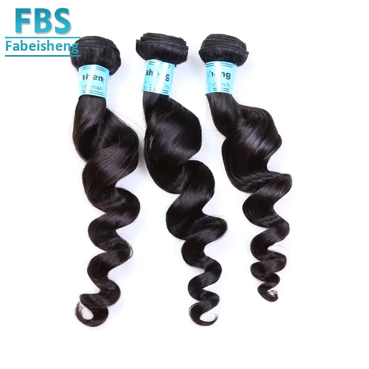 FBS Довольно 18 дюймов, румбы, двойные нарощенные волосы свободная волна человеческих волос Связки из Бразилии