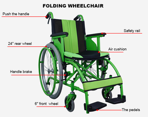 Disability used light weight foldable handicapped manual wheelchair - Product Image 3