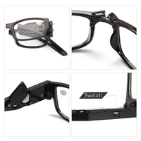 Lunettes de lecture pliables de poche en plastique PC noir, durables et faciles à transporter