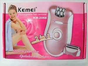 Kemei-depiladora eléctrica indolora 2 en 1 para mujer, <span class=keywords><strong>afeitadora</strong></span> corporal para mujer, KM-2068 al por mayor - Product Image 4