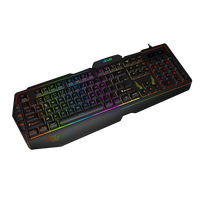 Teclado para Juegos Aikun GX610, Interfaz USB, Teclado Multifuncional RGB para Portátil, Teclas Multimedia Impermeables, Cableado Estándar FCC