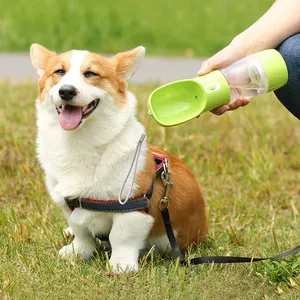 Hoopet Grosir OEM Botol Air Anjing Peliharaan Portabel Bepergian Pengumpan Makanan dan Air