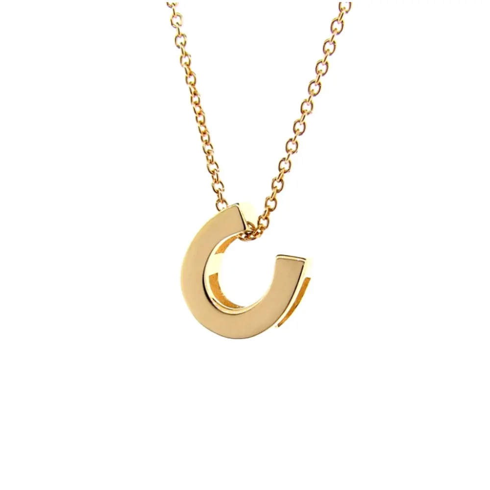 Colar pingente horseshoe banhado a ouro, joia para mulheres, aço inoxidável, letra, formato em u, charme, joyas oro, cavalo, colar