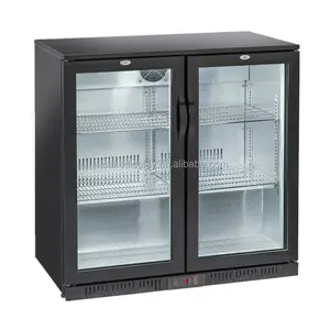 Double Doors Display Beer Cooler / Beer Bottle Refrigerator / Bar Fridge
