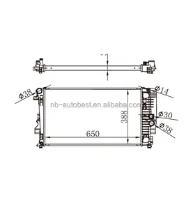 רדיאטור ACKOR עבור 700765602 8200735038 92100jy00a 214007173r 8200735039 7701038219 7700314382 7700436916 7700838135 7701045345