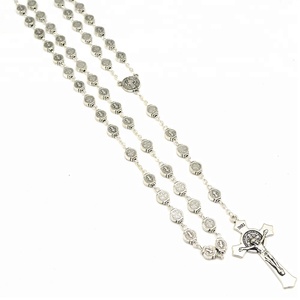 Artículos religiosos fabricantes santos católicos Benedicto cuentas de Rosario para hombres joyería de la aleación del cinc - Product Image 3