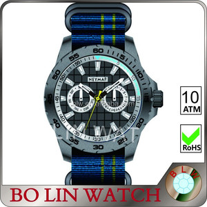 Automatic watch men's stainless steel waterproof watch with rubby bands customized company logo - Product Image 4