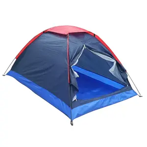 Wholesale Cheap 200*140cm Random Color 1-2 Person Portable Outdoor Single Layer Waterproof Camping Tent For Hiking Traveling