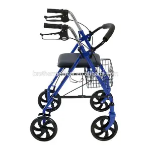 Health Rollator Rolling Medical Walker con almacenamiento y asiento suave