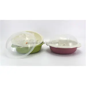 large round vegetable colanders strainer with tray and lid