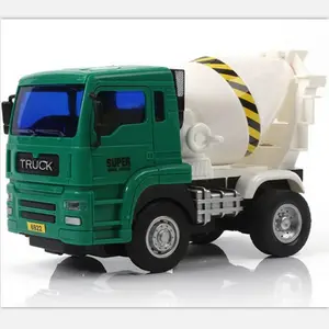 Wholesale friction powered plastic cement concrete mixer truck toy for kids gift