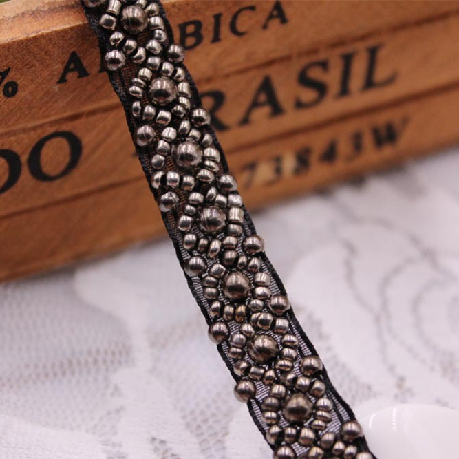 Verified Supplier Beaded Ribbon Trim Lace With Pearl Embellishments ...