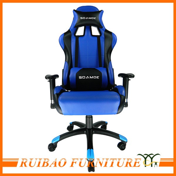 Large high PU leather Erogonomic Racing Style game computer desk chairs