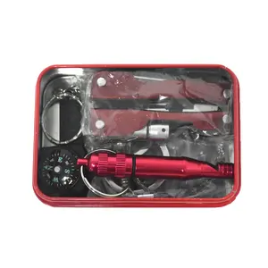 Multi Alat SOS Kit Outdoor Survival Kit Self-Membantu Menyelamatkan Kotak Peralatan