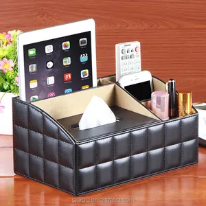 Leather Desk organizer Box Storage Boxes Organizer Organization Manufacture supplier