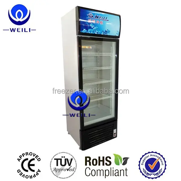 SC-280FP CB CE ROHS buzdolabı vitrinde ticari ince buzdolabı