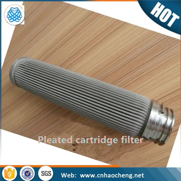 Sus 304 316 316L stainless steel filter oli elemen/sinter filter tabung/cartridge mesh filter