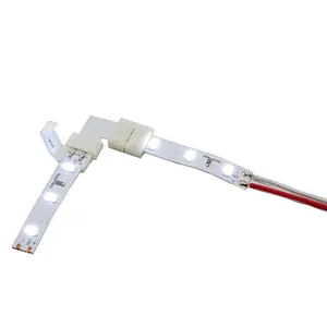 Free船RGB LED Strip Connector 12V 4pin 10ミリメートルLED StripコネクタPCBボードワイヤー接続5050 RGB色ストリップ