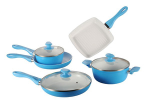 Hot Bán Nồi Và Chảo Tím 11 Cái Phủ Gốm <span class=keywords><strong>Cookware</strong></span> <span class=keywords><strong>Set</strong></span> - Product Image 4
