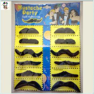 Costume da festa di Halloween a buon mercato colore nero elegante divertente baffi e sopracciglia HPC-0339 - Product Image 3