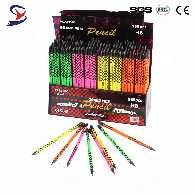 गर्म बेच लकड़ी एचबी पेंसिल सस्ते चीन में लेखन पेंसिल displaybox