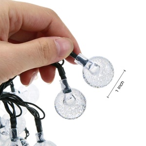 Meilleures <span class=keywords><strong>boules</strong></span> de cristal doux blanc chaud étanche solaire Globe LED fée guirlandes lumineuses pour la fête à la maison - Product Image 4