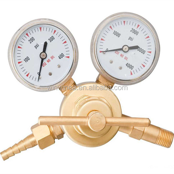 Полностью латунный регулятор кислорода, регулятор давления газа с манометром