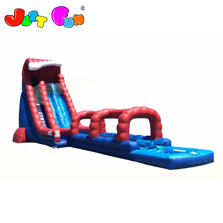 commercial big crush inflatable slip and slide, inflatable water slide with pool for sale