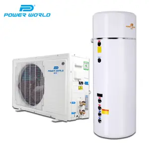 300L动力世界家用热水加压分体式循环5 KW空气到水热泵带水箱