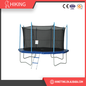 Venta superior de color rosa cama elástica rectangular con redes de seguridad - Product Image 3