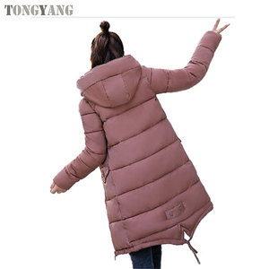 TONGYANG giacca <span class=keywords><strong>invernale</strong></span> da <span class=keywords><strong>donna</strong></span> in cotone con cappuccio addensato Plus Size giacca imbottita in cotone caldo sciolto cappotti lunghi femminili - Product Image 1