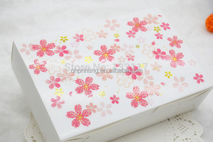 Venta al por mayor Rosa <span class=keywords><strong>Sakura</strong></span> estampado caja de regalo para hornear alimentos cajas de papel para galletas embalaje pastel de Chocolate envío gratis - Product Image 2