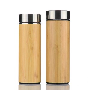 Vacuum Bamboo Tumbler with <strong>Tea</strong> Infuser Strainer Drinking Bottle <strong>Thermos</strong> - Product Image 6