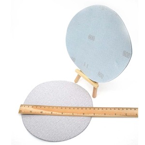 7 pulgadas 180mm Gancho Blanco y bucle papel de lija abrasivo seco papel de lija flocado disco de lijado para lijadora pulido madera Metal vidrio - Product Image 3